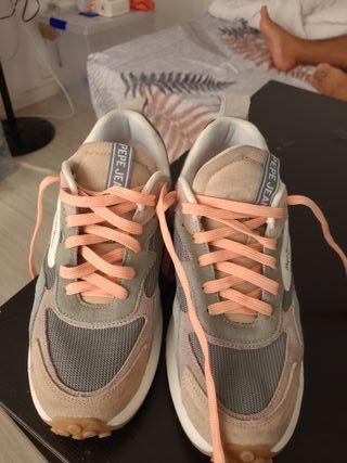 Zapatillas Pepe Jeans Verde Oliva y Rosa