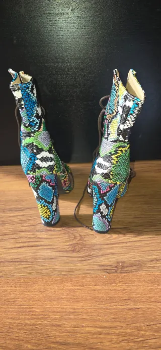 Tacones Shein Piel Serpiente Multicolor