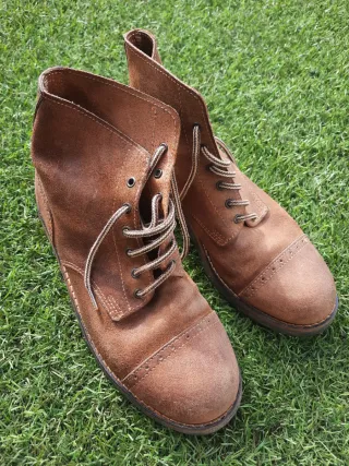 Botas artesanais pele castanhas n.37