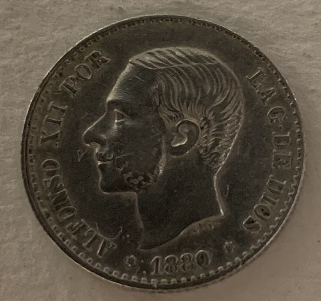 Lote 3 Monedas 50 Ctms. Alfonso XII (Plata).