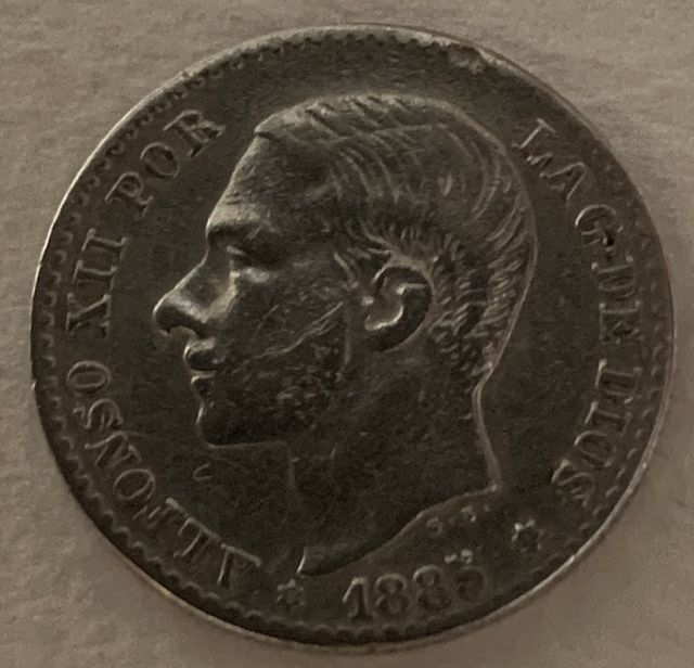 Lote 3 Monedas 50 Ctms. Alfonso XII (Plata).