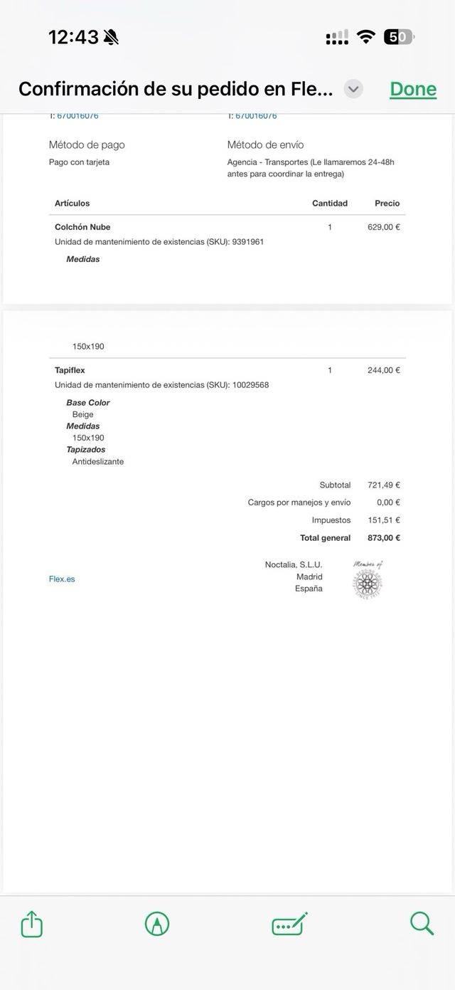 Cama Flex: Colchón Nube + Base Tapiflex