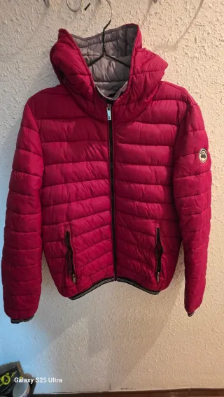 Chaqueta acolchada rosa hombre