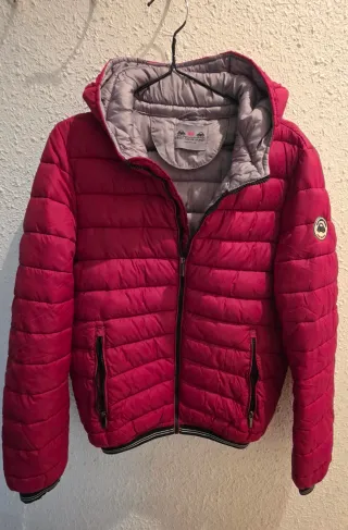 Chaqueta acolchada rosa hombre
