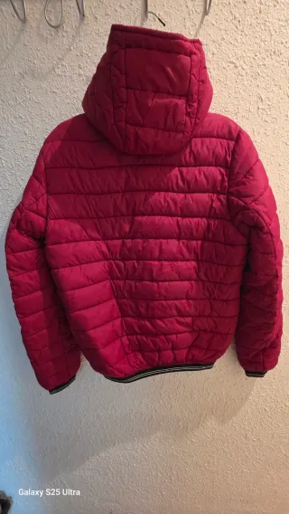 Chaqueta acolchada rosa hombre