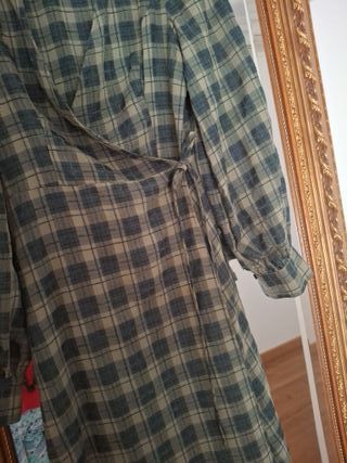 Vestido Midi Verde a Cuadros