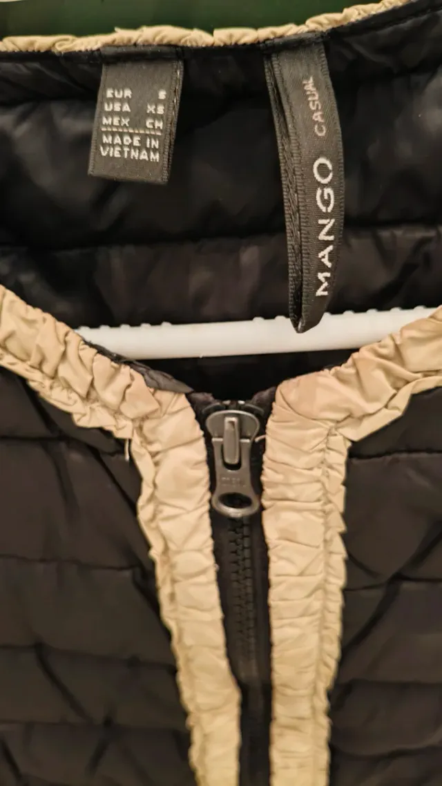 Chaqueta Mango Beige y Azul Marino Mujer Talla S