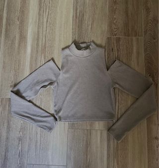 Jersey Pull&Bear cuello alto gris talla M