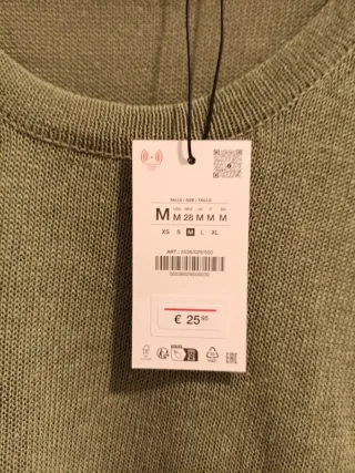 Jersey Zara Verde Oliva Talla M