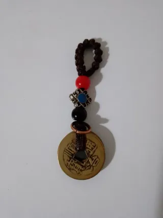 Llavero Moneda Antigua China Cuentas