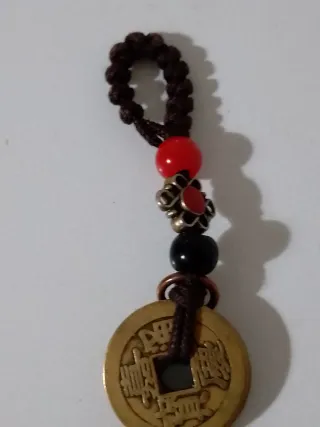 Llavero Moneda Antigua China Cuentas