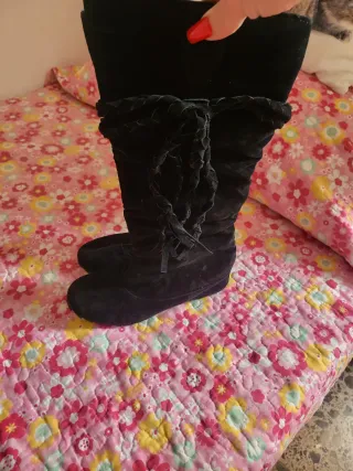 Botas de ante negras talla 37