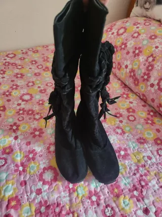 Botas de ante negras talla 37