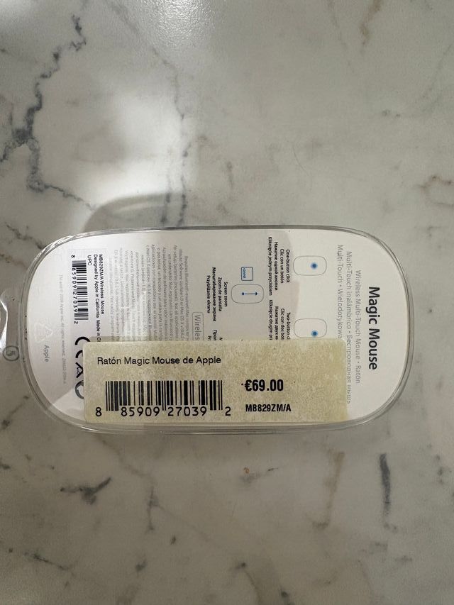 Apple Magic Mouse Plata/Blanco