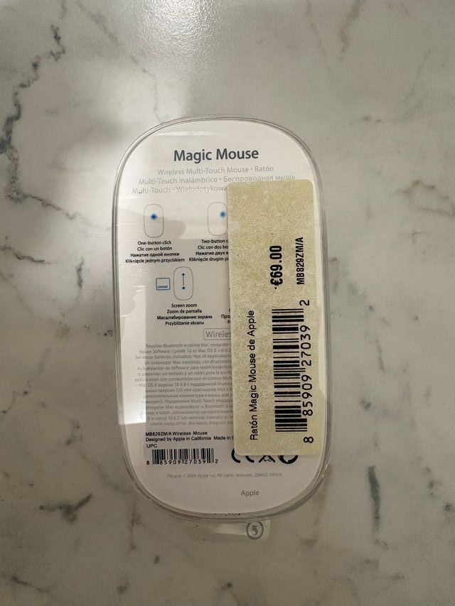 Apple Magic Mouse Plata/Blanco