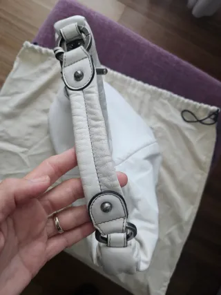 Borsa Fay pelle bianca a spalla