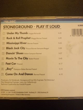 CD Stoneground - Play It Loud