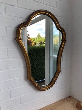 Espejo antiguo/vintage francés de madera y cristal