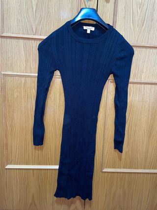 Vestido de punto negro talla S