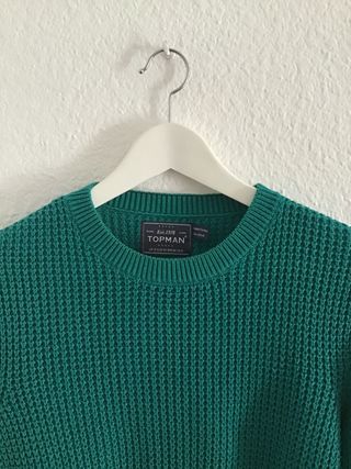 Jersey Topman verde tejido waffle