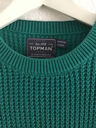 Jersey Topman verde tejido waffle