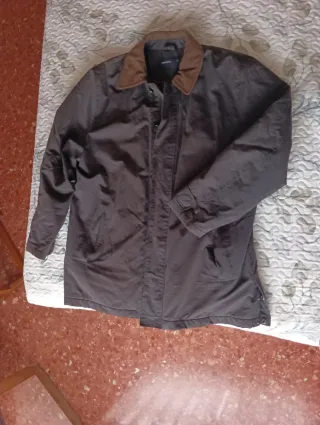 Chaquetón hombre negro/marrón