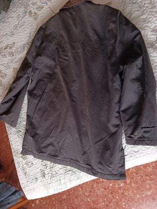 Chaquetón hombre negro/marrón