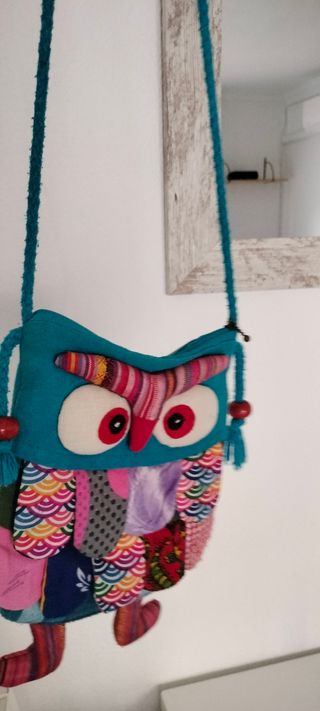Bolsito infantil búho patchwork