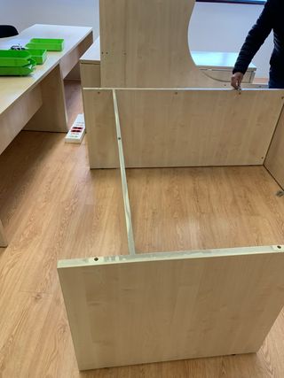 Mesas de oficina madera y metal