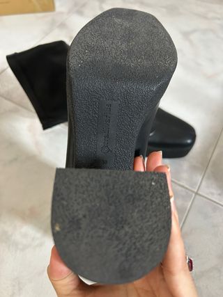 Botas Stradivarius Tacón Plataforma Negras