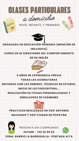 Clases particulares a domicilio