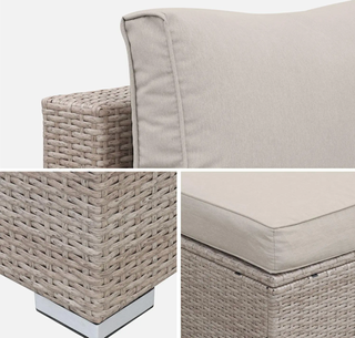 Set divano e poltrona da giardino a 5 posti.