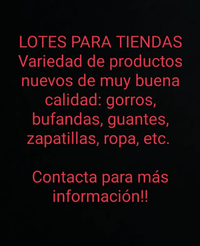 Lotes para tiendas: ropa y accesorios