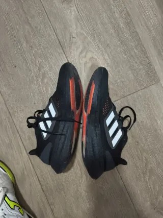 Zapatillas Adidas Running Negras Naranja