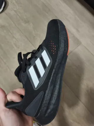 Zapatillas Adidas Running Negras Naranja