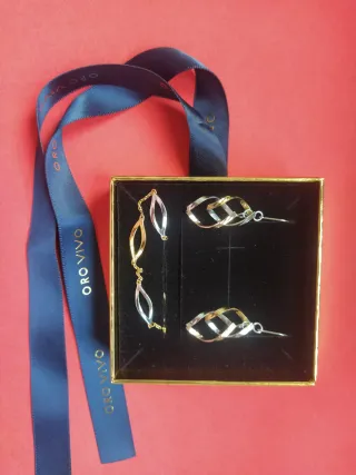 Pendientes y pulsera plata ORO VIVO