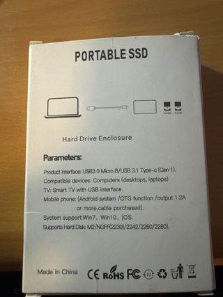 Disco Duro Externo SSD 256tb Tipo-C