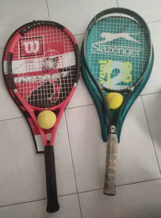2 Raquetas de Tenis Wilson y Slazenger