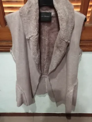 Chaleco rosa pelo interior talla L
