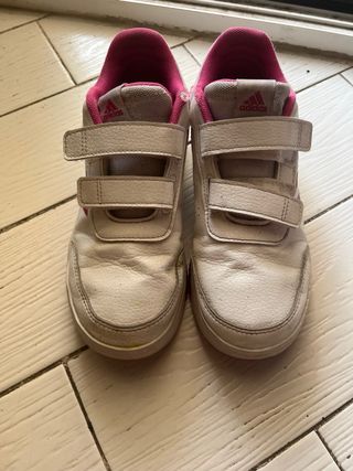 Adidas Scarpe Bambina Velcro Rosa Bianco
