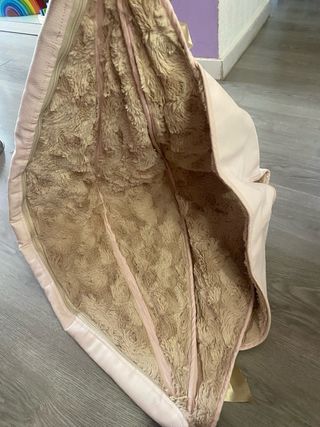 Saco y capota para cochecito rosa