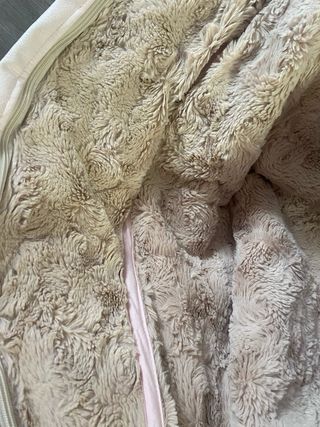 Saco y capota para cochecito rosa
