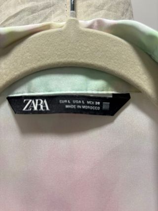 Camisa oversize Zara estampado pastel