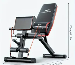 Banco de Gimnasio ADKING Negro/Rojo