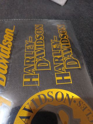 Pegatinas Harley Davidson Vinilo Dorado