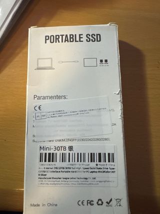 Carcasa M.2 SSD 30TB USB 3.1 Tipo-C