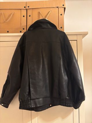 Chaqueta Biker Oversize Negra