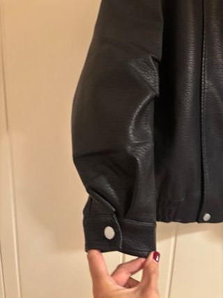 Chaqueta Biker Oversize Negra