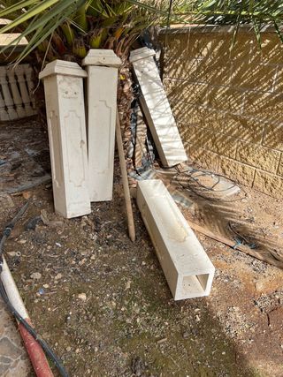 Postes balaustrada blancos
