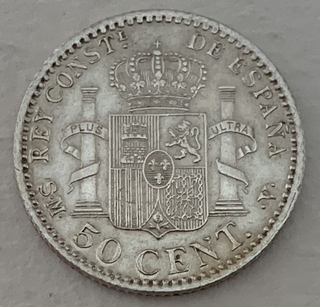 MONEDA DE 50 CTMS. de ALFONSO XIII 1900 (Plata).